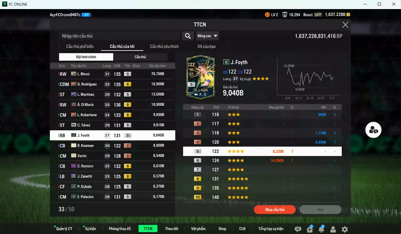 Ảnh Argentina 221.390b đầu tàu Messi BLD vs G. Rodríguez 23HW, L. Martínez 25TY, Di María CC, Tévez MDL, Foyth LE, Veron ITM+2, Dybala LE, Palacios LE... Còn nhiều CP GIẢM THUẾ 40