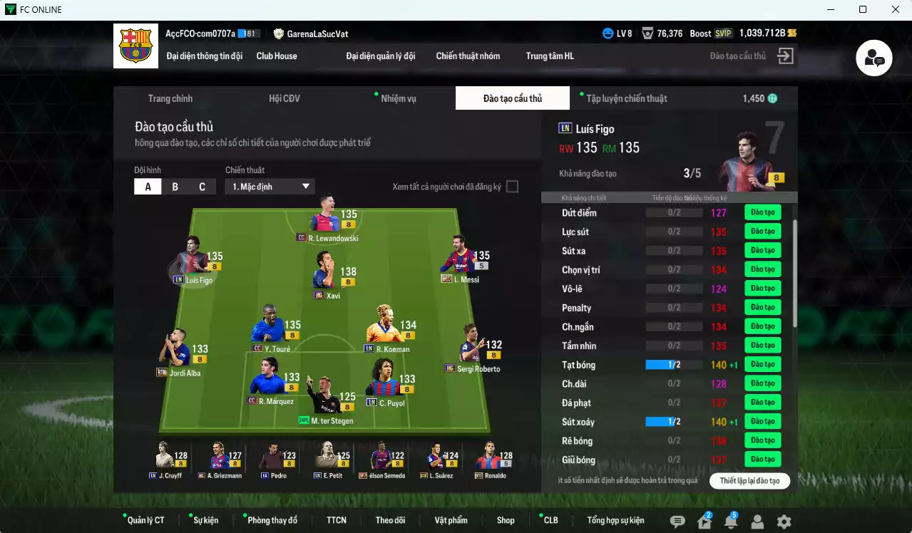 Ảnh [ACC Rẻ🔥] Barcelona 507.920b có Lewandowski CC, Touré CC, Figo LN, Ronaldo BDO, Cruyff LN, Griezmann HG, Márquez CC, Koeman LN, Suárez BTB, Neymar BLD... Còn nhiều CP GIẢM THUẾ. HLV Xịn