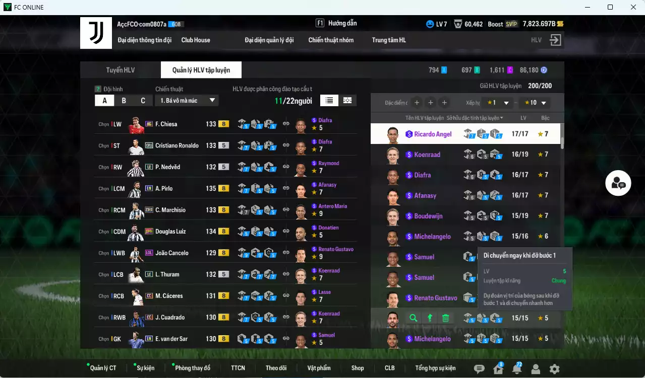 Ảnh Juventus mix Real Madrid 314.270b dư 7800b có CR7 GRU, Pirlo LN, Thuram LE, Nedved LE, Benzema CU, Figo BDO, Douglas Luiz 23HW, Cáceres CC, Arnold HG, Chiesa HG, Marchisio 23HR, Fran García 23HW... HLV Xịn