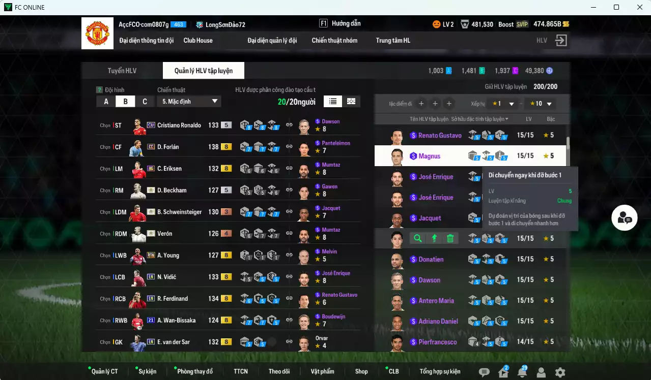 Ảnh [ACC Rẻ🔥] Man Utd. 699.880b có Forlán CC, CR7 CU, Schweinsteiger ITM+3, Verón ITM+4, Vidic LN, Blanc HG, Ferdinand LN, Beckham ICON, Mkhitaryan FA, Herrera LE, Rooney WB... HLV Xịn