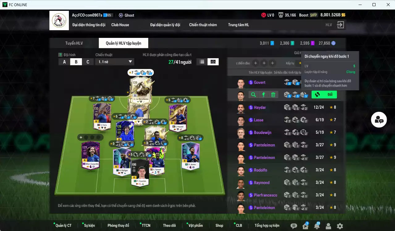 Ảnh [ACC Rẻ🔥, Tặng 2000FC] Chelsea 4.837.900b có Sheva ITM+5, Torres ITM+5, Henry ITM+3, Essien ITM+5, Eto CC, Sheva LN, Tomori 23HW, Desailly CC, Rudiger SPL, Ballack LN, Gullit LN, Hazard HG...