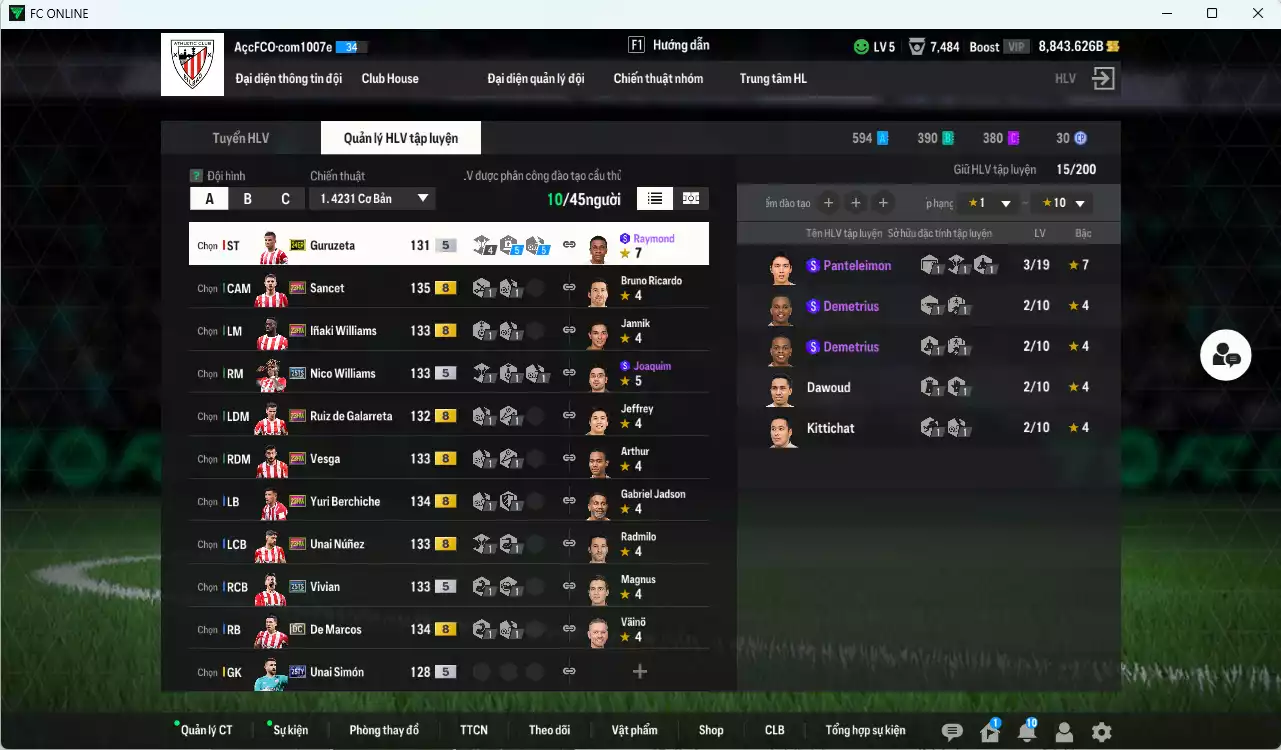 Ảnh Athletic Bilbao 214.690b dư 8800b có Nico Williams 25TS, Vivian 25TS, Inaki Williams 23HW, De Marcos DC, Yuri Berchiche 23HW... Còn nhiều CP GIẢM THUẾ