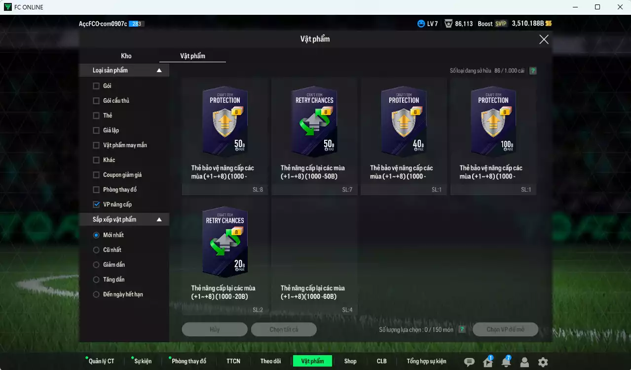 Ảnh Full mùa ITM 223.120b có Schweinsteiger ITM+3, Blanc ITM+3, Park ITM+3, Hagi ITM+3, Dalglish ITM+2, Nakata ITM+5, Butragueno ITM+2, Ljungberg ITM+3, Pirès ITM+3. Còn nhiều SVIP, HLV Xịn