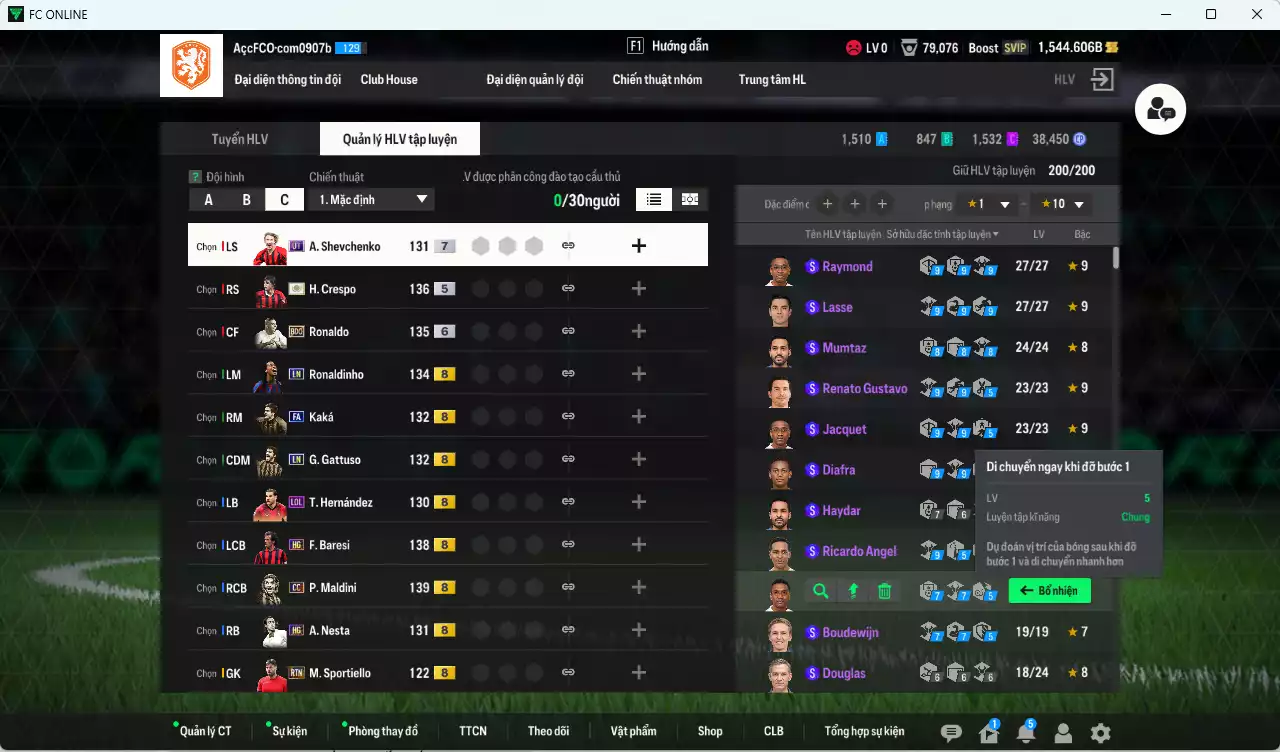 Ảnh AC Milan 931.590b có Ronaldo BDO+6, Crespo ITM+5, Maldini CC, Baresi HG, Ronaldinho LN, Beckham LN, Sheva UT+7, Nesta HG, Gullit CU+6, Kaká FA... HLV Xịn