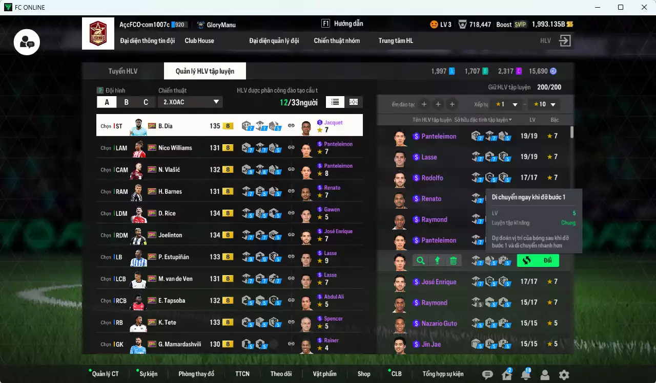 Ảnh Full mùa 23HW+8 322.360b có B. Dia, Rice, Hojbjerg, Joelinton, Nico Williams, Tete, Barnes, Estupinan, Van de Ven, Tapsoba, Vlasic, Mamardashvili 23HW+8. Còn nhiều CP GIẢM THUẾ, HLV Xịn