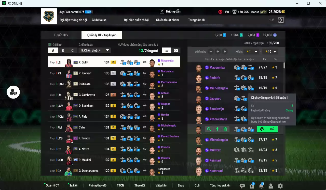 Ảnh AC Milan 420.440b có Kluivert ITM+5, Rui Costa ITM+5, Gullit LN, Beckham LN, Pirlo LN, Maldini CAP, Nesta LN, Cafu LN, Tomori LOL+9, Zambrotta ITM+2, Donnaruma GR+9 . Còn nhiều CP GIẢM THUẾ, HLV Xịn