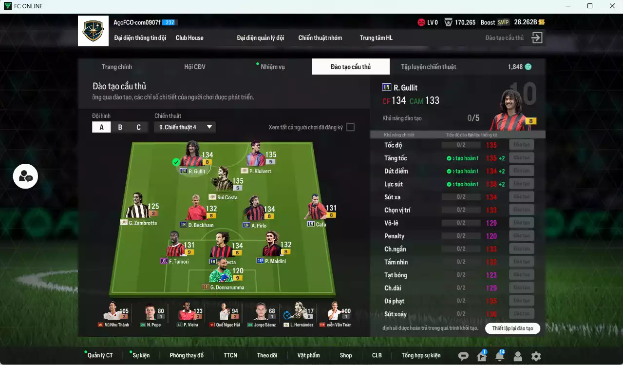 Ảnh AC Milan 420.440b có Kluivert ITM+5, Rui Costa ITM+5, Gullit LN, Beckham LN, Pirlo LN, Maldini CAP, Nesta LN, Cafu LN, Tomori LOL+9, Zambrotta ITM+2, Donnaruma GR+9 . Còn nhiều CP GIẢM THUẾ, HLV Xịn