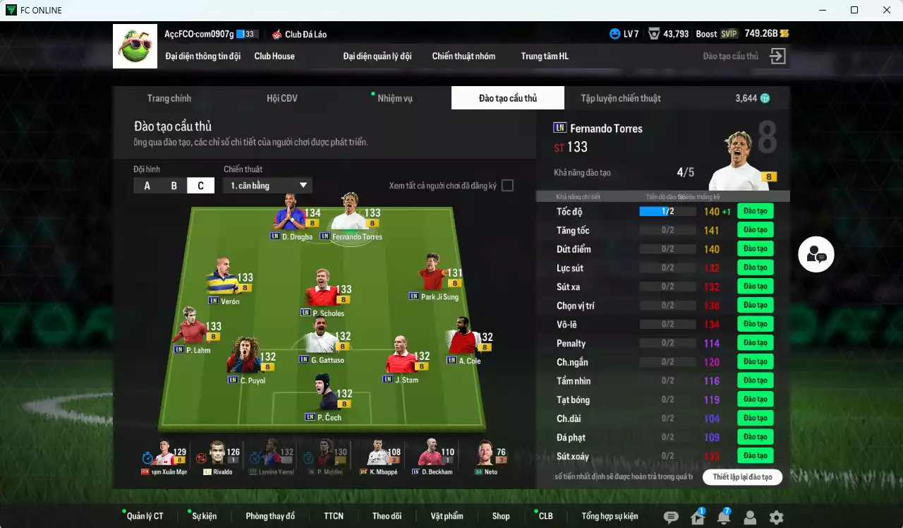 Ảnh [ACC Rẻ🔥] Full mùa LN+8 109.060b có Drogba, Torres, Lahm, Scholes, Verón, Cole, Puyol, Stam, Cech, Gattuso, Park Ji Sung LN+8