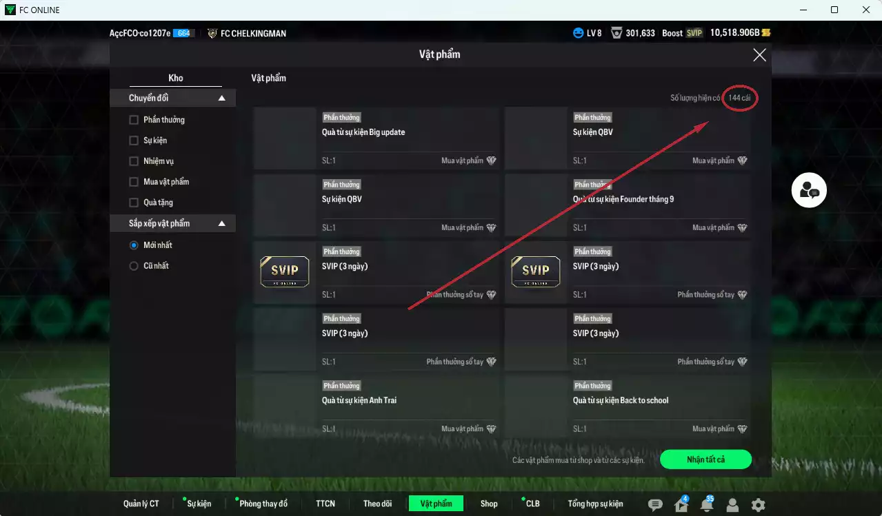 Ảnh [ACC Rẻ🔥] Juventus 3.078.570b dư 10.500b có Kaká ITM+5, Del Piero DC, Baggio ITM+2, Henry CC, Maldini CC, Pirlo CC, Lúcio CC, Beckham HG, Vieira CC, Gullit ICON... Còn nhiều SVIP, HLV Xịn, VIP BK Tháng 7