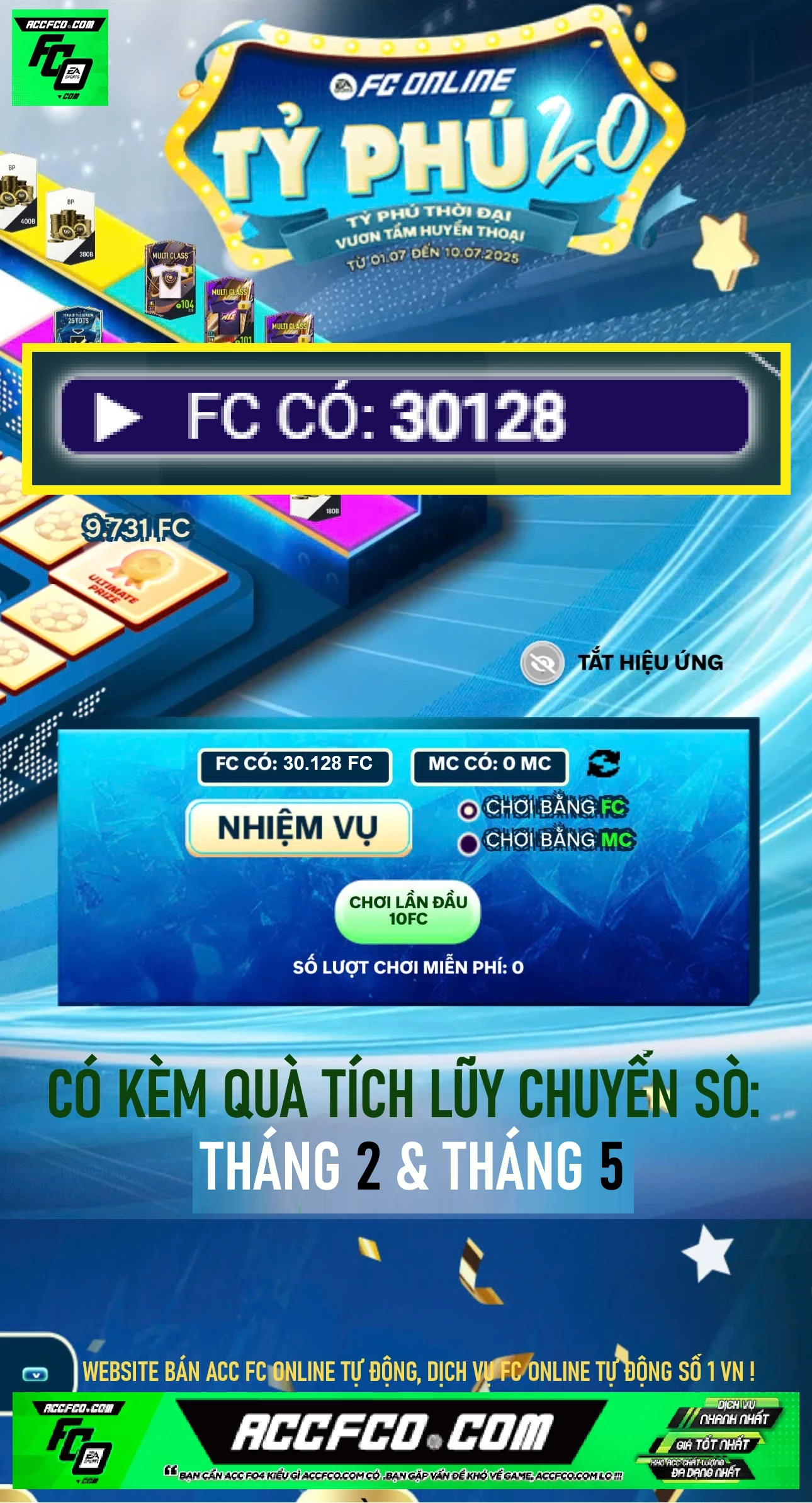 [Đổi đc all Miniface] ACC chứa 30.128 FC trắng thông tin (kèm quà Chuyển Sò FC tháng 2 và tháng 5🎁)