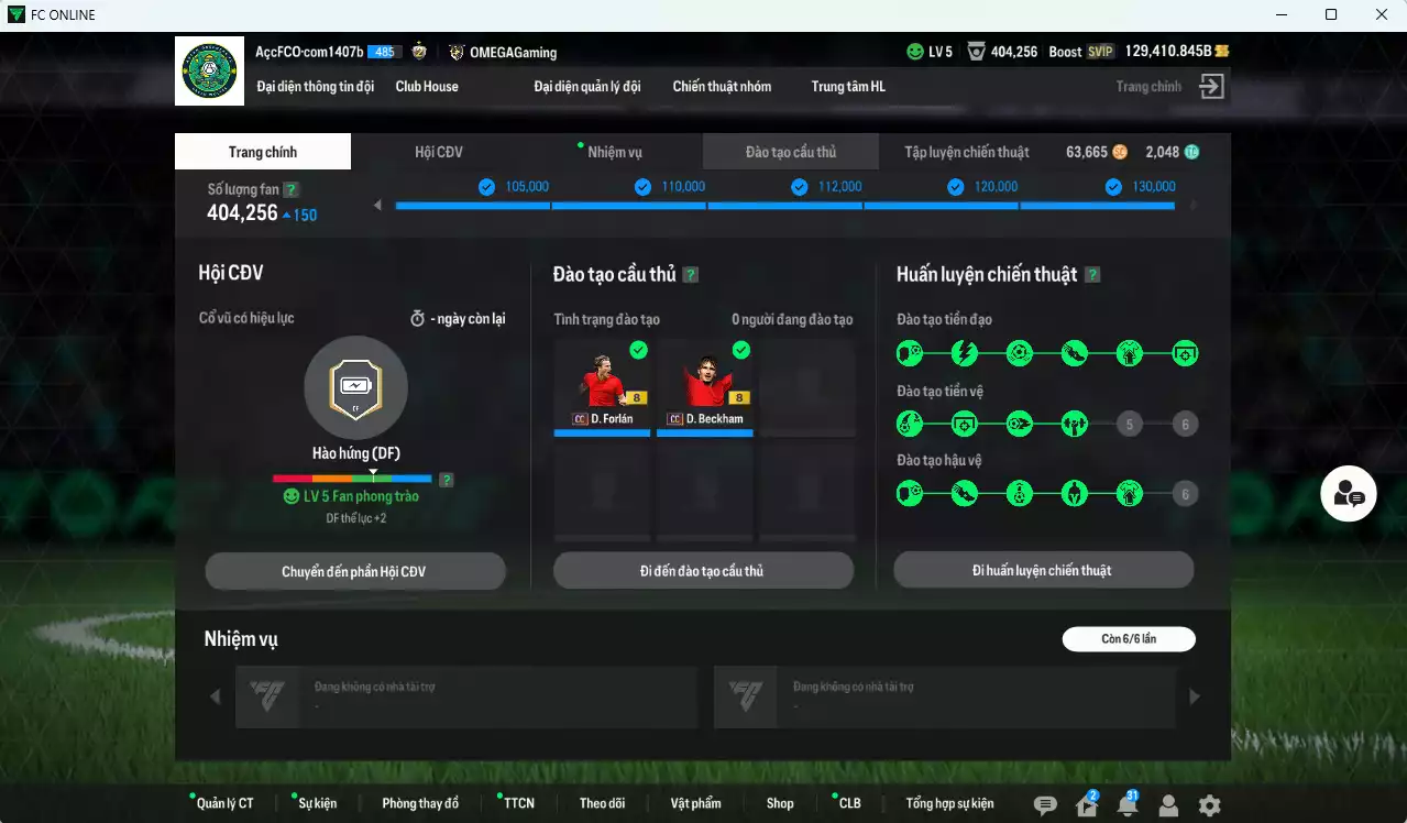 Ảnh [Dư nhiều BP, ACC Rẻ🔥] Full mùa CC+8 829.730b dư 129.000b có Forlán, Beckham, Vieira, Son, B. Cha, Cáceres, Cole, Dalglish, Witsel, Cuadrado mùa CC+8. Full đào tạo chiến thuật, HLV Xịn