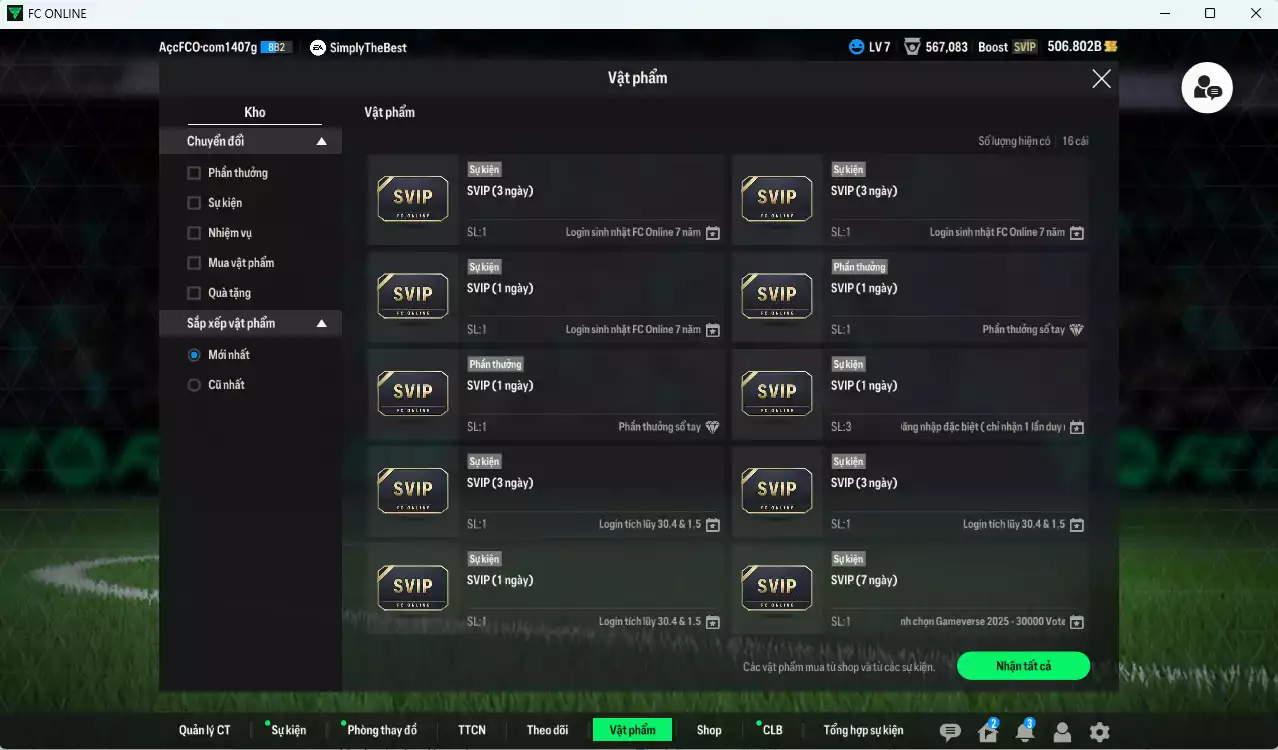 Ảnh [ACC Rẻ🔥] Real Madrid 521.230b có Figo CC, Hagi CC, CR7 CU, Beckham LN, Eto LN, Vini SPL, Rudiger 24TS+6, Alaba HG, Carvajal RTN... Gần full đào tạo, HLV Xịn