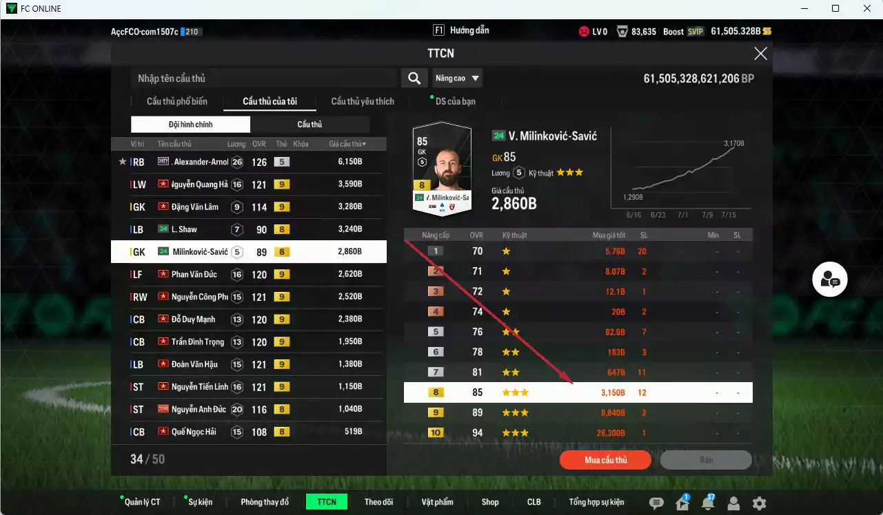 Ảnh [ACC Rẻ🔥] Full mùa TY 430.030b (Team phụ VN+8+9) dư 61.500b có Valverde 25TY, Messi 24TY, Rodri 24TY, Rúben Dias 24TY, Lewandowski 25TY, Kroos 24TY, Son 24TY, Calhanoglu 25TY, Van Dijk 24TY... HLV Xịn