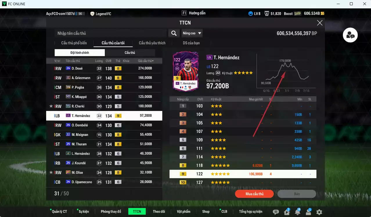 Ảnh [Nhiều CT fix BP] Pháp 1.327.230b có Doué 24UCL, Pogba RTN, Griezmann CC, Mbappé 24TY, Cherki 25TS, Theo LOL+9, O. Dembele 24UCL+6, Thuram 24UCL, Koundé 24UCL+6, Olise 23HW... Còn nhiều CP GIẢM THUẾ
