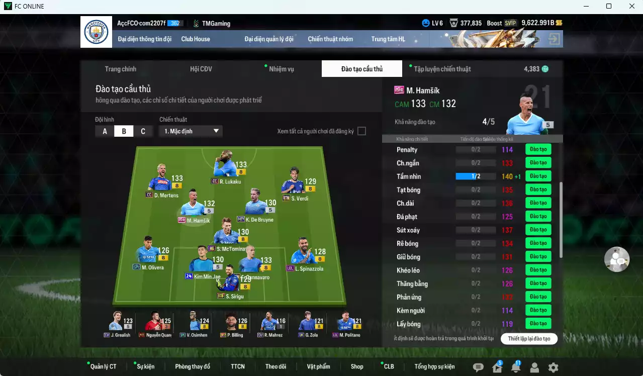 Ảnh [ACC HSSV] Napoli 151.030b dư 9600b có K. De Bruyne 24TY, Hamsik 25HR, Lukaku CC, Cannavaro RTN, Billing 23HW, Kim Min Jae 24UCL, Mertens CC, McTominay HG... HLV Xịn