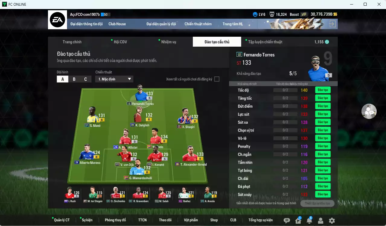 Ảnh [ACC Rẻ🔥] Liverpool 187.220b dư 30.700b có Torres LE, Endo 23HW, Van Dijk 24TS, Dalglish LN, Mac Allister 24UCL, Shaqiri CC, Arnold HG, Rush WB, Mané SPL...