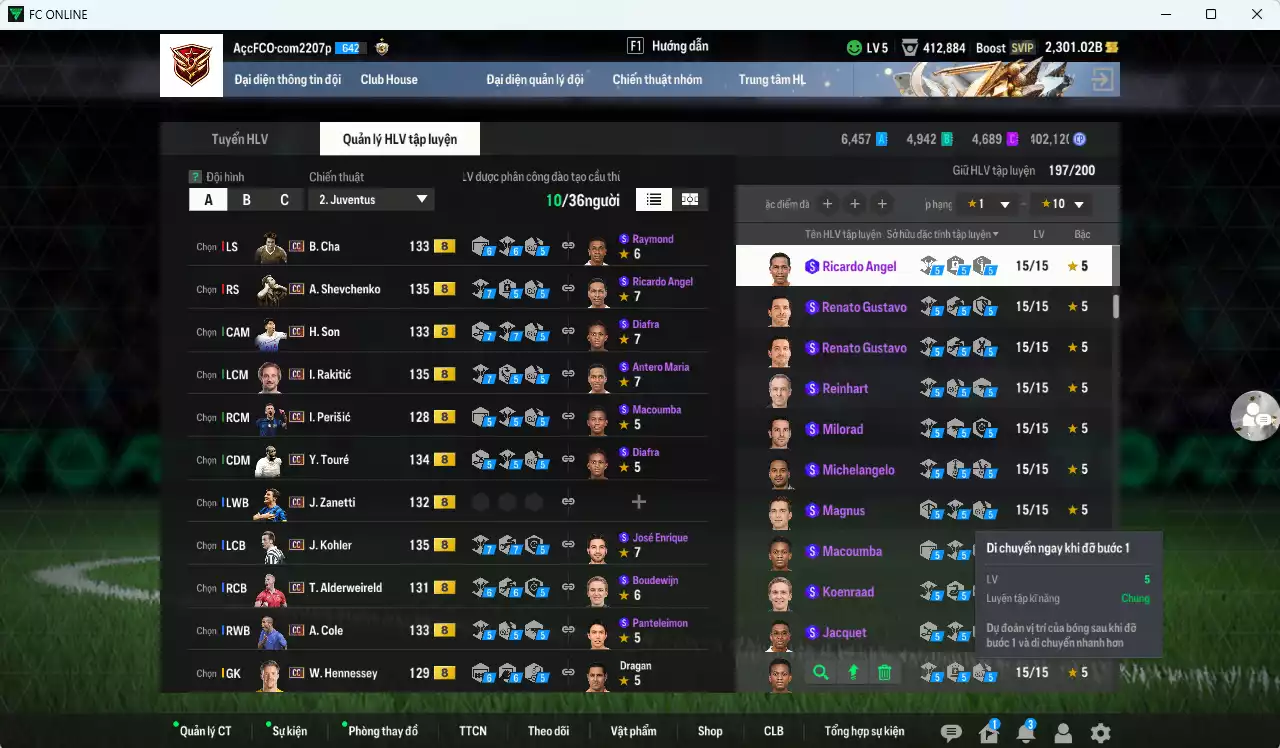Ảnh [ACC Rẻ🔥] Full mùa CC+8 455.930b có Sheva, Perisic, Touré, Rakitic, H. Son, Kohler, B. Cha, Zanetti, A. Cole, Alderweireld... CC+8 . Còn nhiều SVIP, HLV Xịn