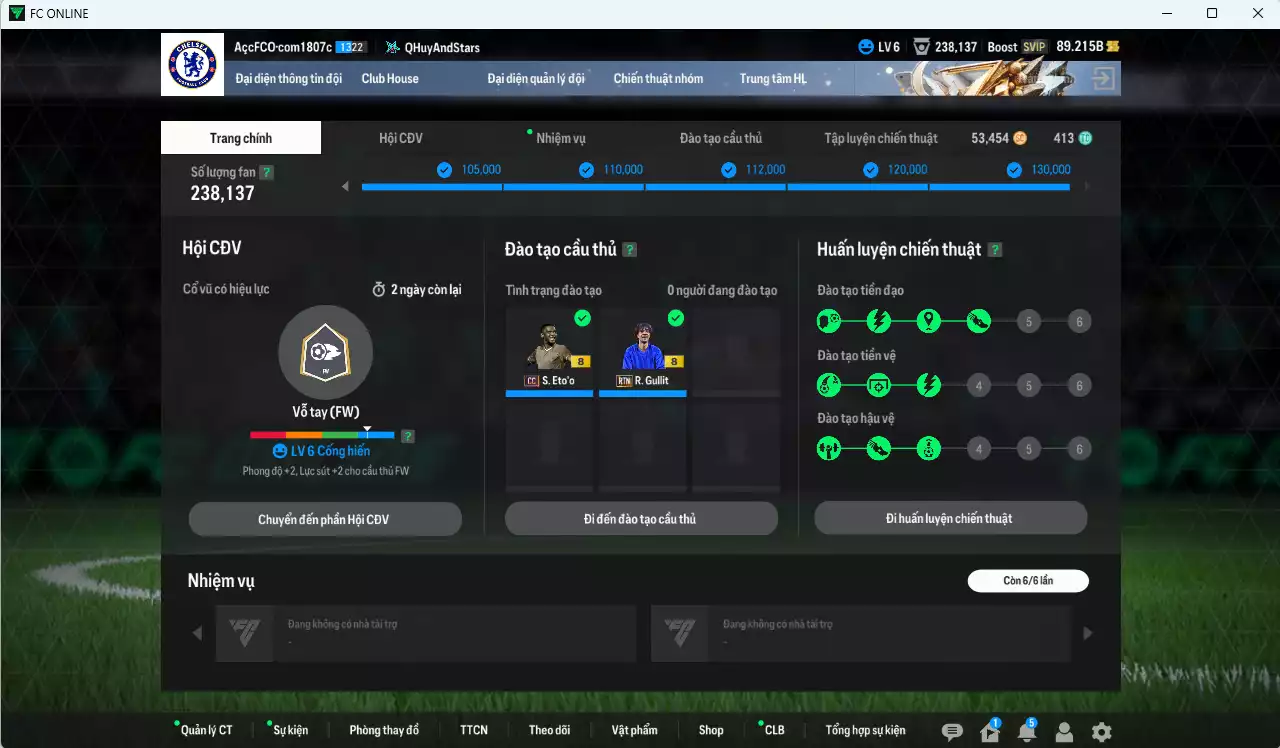 Ảnh [ACC Rẻ🔥] Chelsea 942.810b có Eto CC, Sheva CC, Tomori 23HW, Lampard CC, Rudiger SPL, Gullit RTN, Zola ITM+5, Hazard HG, Verón JNM, Torres CC, K. De Bruyne BTB... Gần full đào tạo chiến thuật, HLV Xịn