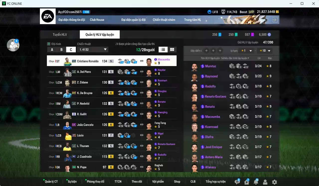 Ảnh Juventus mix Quốc Dân 383.340b dư 21.800b có CR7 25TS, Zidane BDO, Thuram LE, Gullit CFA, Nedved LE, Del Piero LE, De Bruyne BTB, Lúcio CC+7...