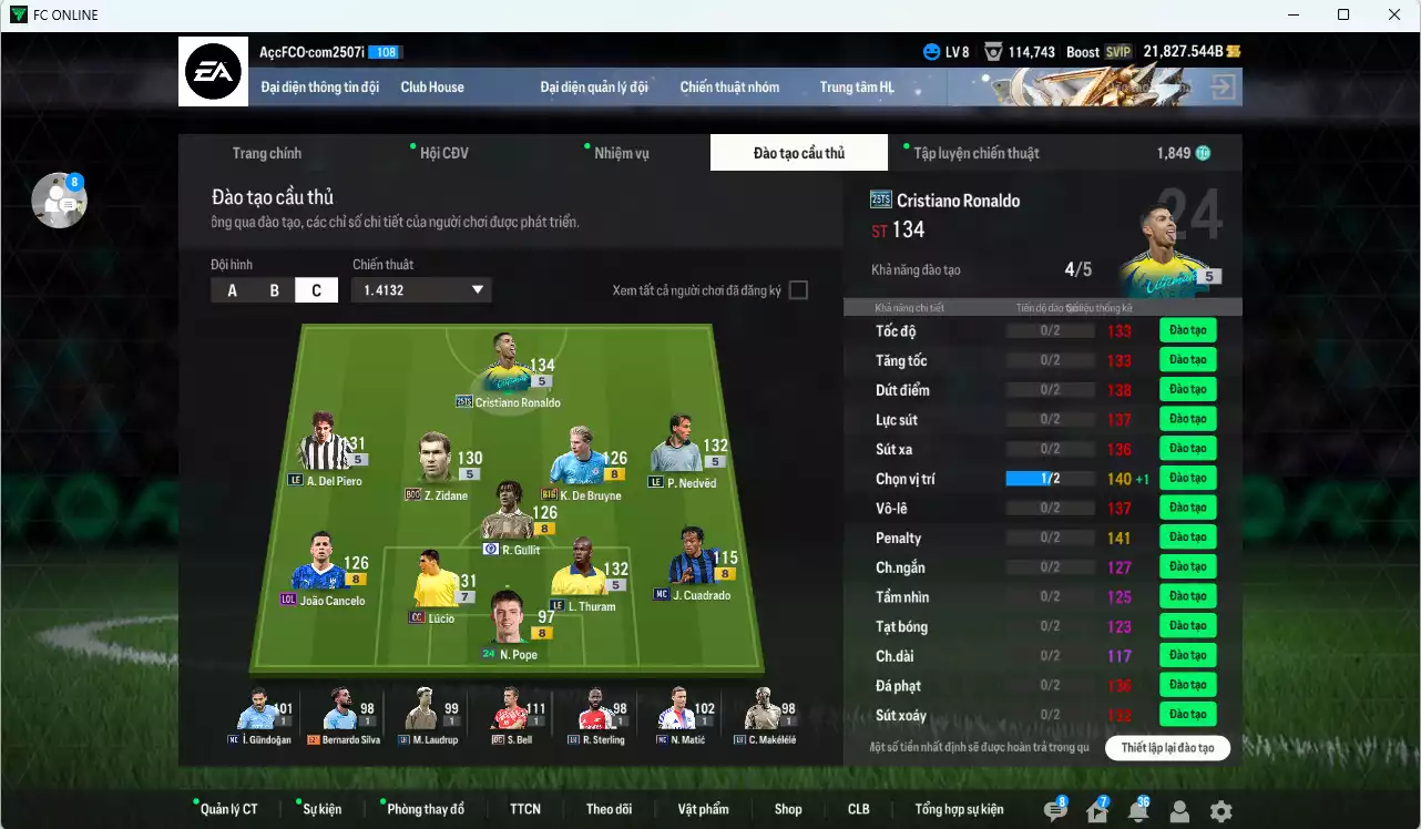 Ảnh Juventus mix Quốc Dân 383.340b dư 21.800b có CR7 25TS, Zidane BDO, Thuram LE, Gullit CFA, Nedved LE, Del Piero LE, De Bruyne BTB, Lúcio CC+7...