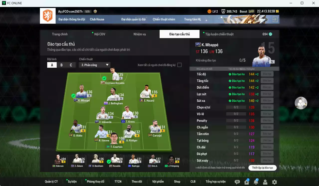 Ảnh Real Madrid 1.111.024b dư 22.400b có Mbappé 25TY, CR7 BLD, Valverde 25TY, Varane BTB, Rudiger SPL, Kroos 23UCL+6, Hazard HG, Beckham LN, Bellingham WB, Ronaldo BDO... vs Quang Hải Prime+5. Đào tạo full nhiều CT, HLV Xịn
