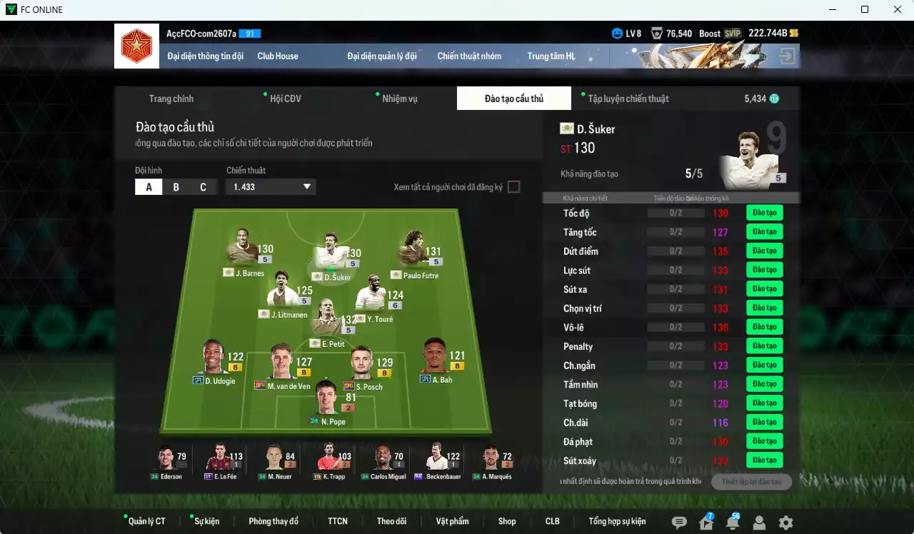 Ảnh Full ITM+5 430.510b có Petit, Futre, Barnes, Litmane, Suker, Touré ICON+6... HLV Xịn