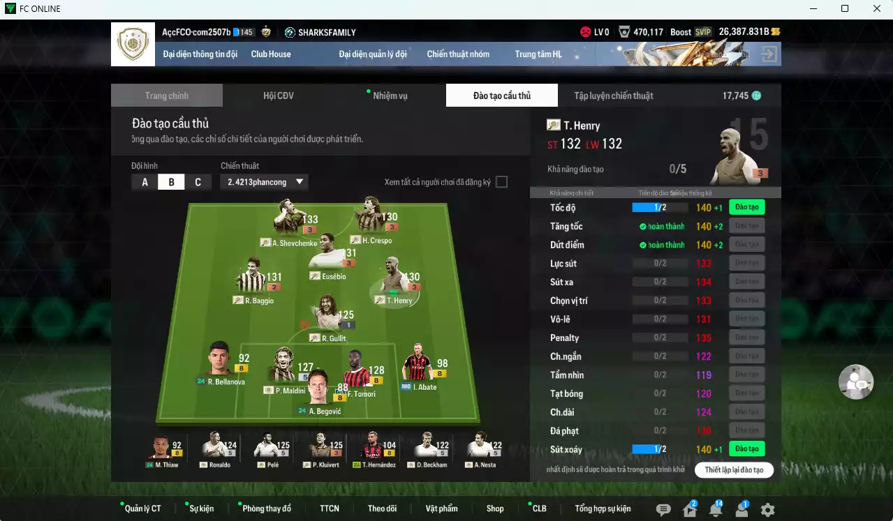 Ảnh [ACC Rẻ🔥] AC Milan 2.293.130b dư 26.300b (Team phụ VN+8) có Sheva ITM+3, Henry ITM+3, Baggio ITM+3, Crespo ITM+3, Kluivert ITM+3, Ronaldo ICON, Pelé ICON, Beckham ICON, Maldini ICON... Full đào tạo chiến thuật, HLV Xịn