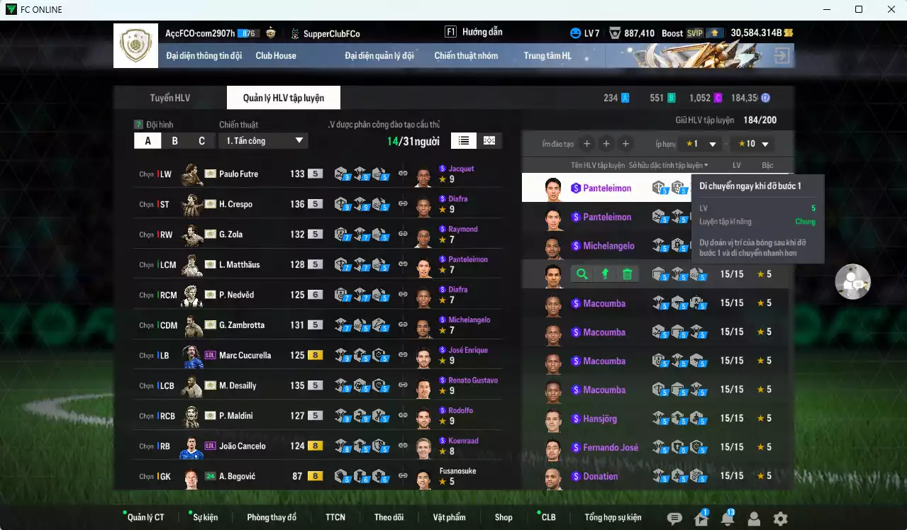Ảnh [ACC Rẻ🔥] Full Mùa ITM+5 mix ICON+5 706.200b dư 30.500b có Crespo ITM+5, Desailly ITM+5, Zambrotta ITM+5, Zola ITM+5, Futre ITM+5, Eusébio ICON+6, Nedved ICON+6, Matthaus ICON, Maldini ICON, Rijkaard ICON... Còn nhiều CP GIẢM THUẾ, HLV Xịn