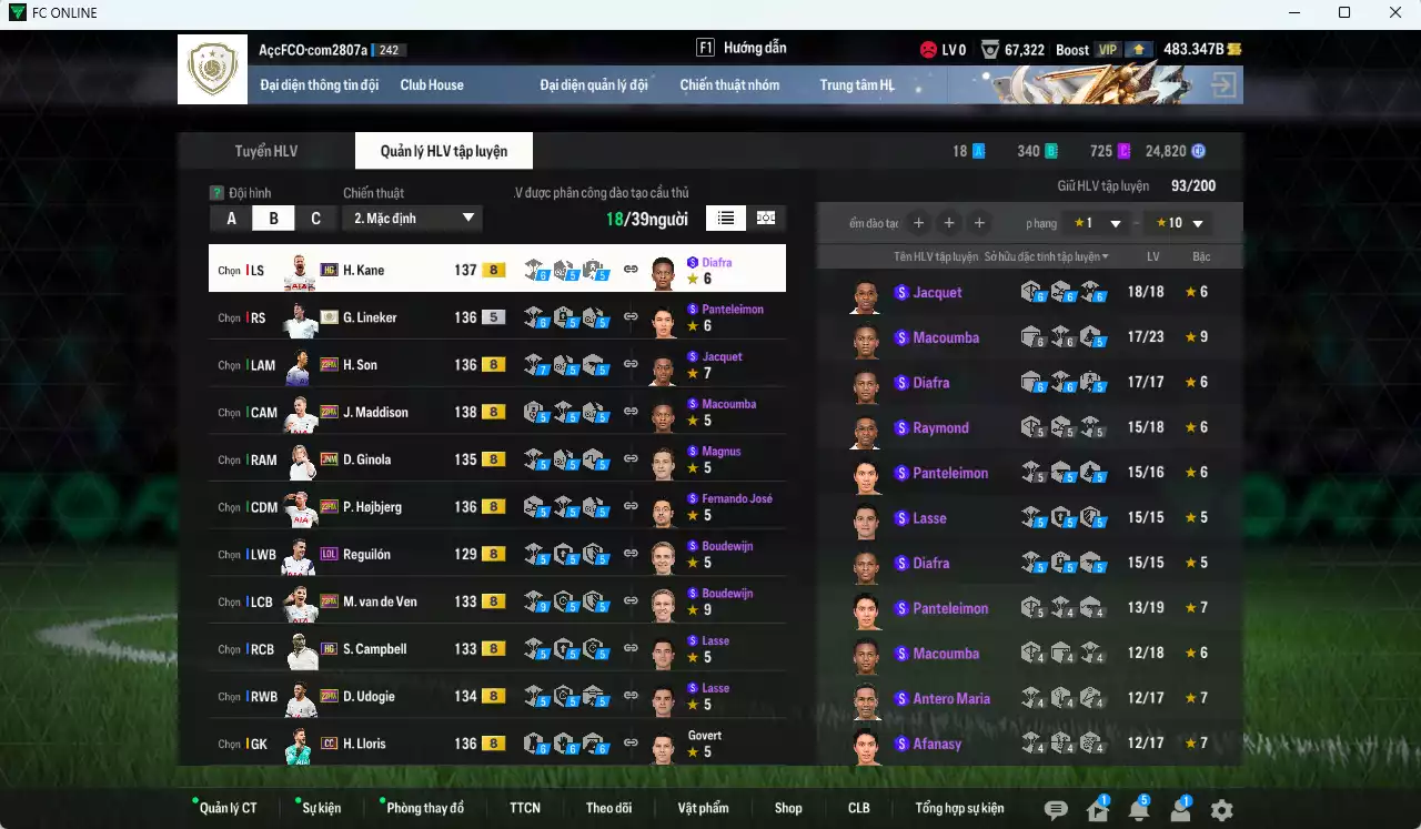 Ảnh [ACC Rẻ🔥] Tottenham 907.810b có Lineker ITM+5, Maddison 23HW, H. Son 23HW, Kane HG, Perisic CC, Modric CC, Ginola JNM, Hojbjerg 23HW, Lloris CC, Solanke 23HW, Bale WB, Eriksen CC, Carrick 25HR... HLV Xịn