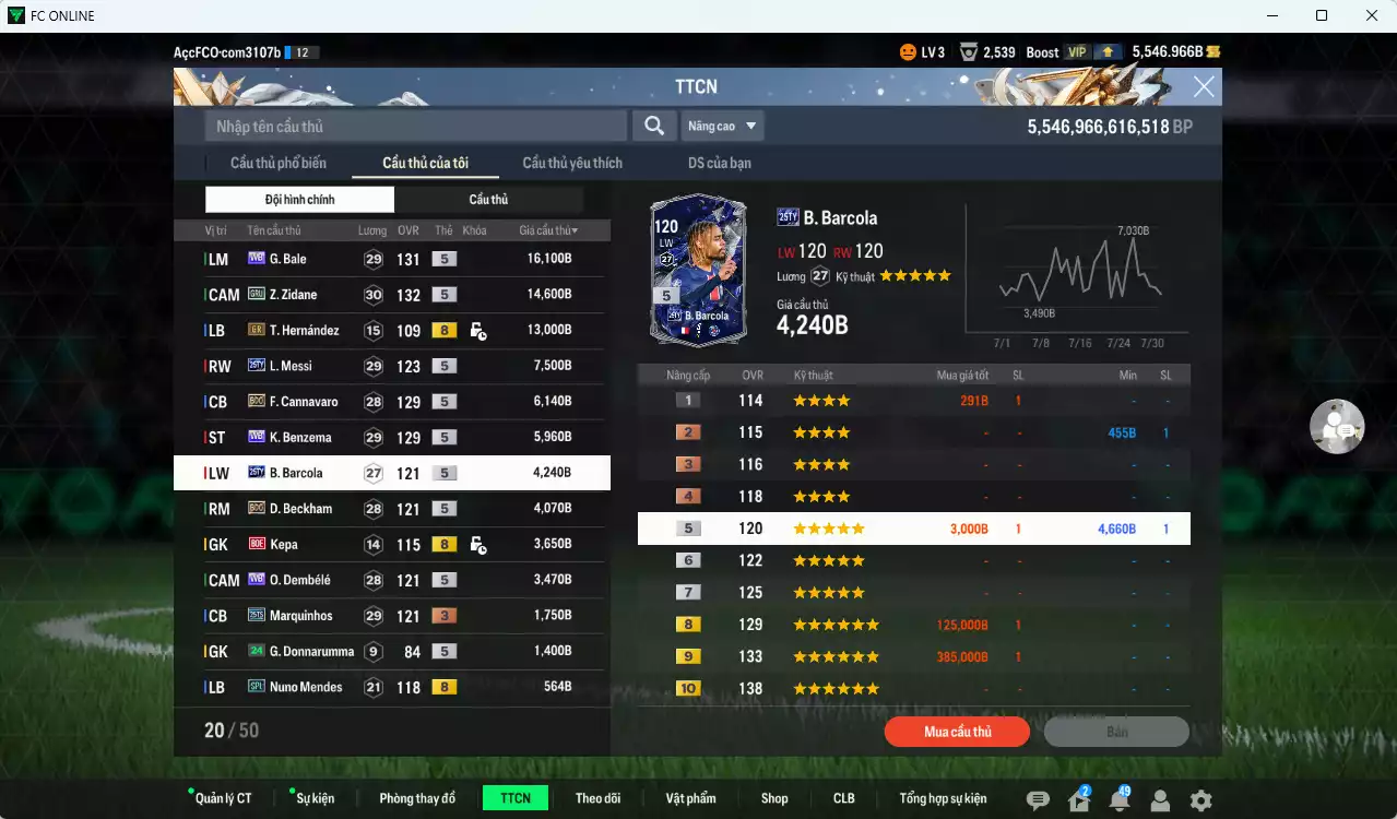 Ảnh [ACC Rẻ🔥] Real Madrid mix PSG 341.290b dư 5500b có Mbappé 25TY, CR7 GRU, Carvalho LE, Cambiasso 25HR, Bale WB, Zidane GRU, Messi 25TY, Barcola 25TY... Còn nhiều CP GIẢM THUẾ