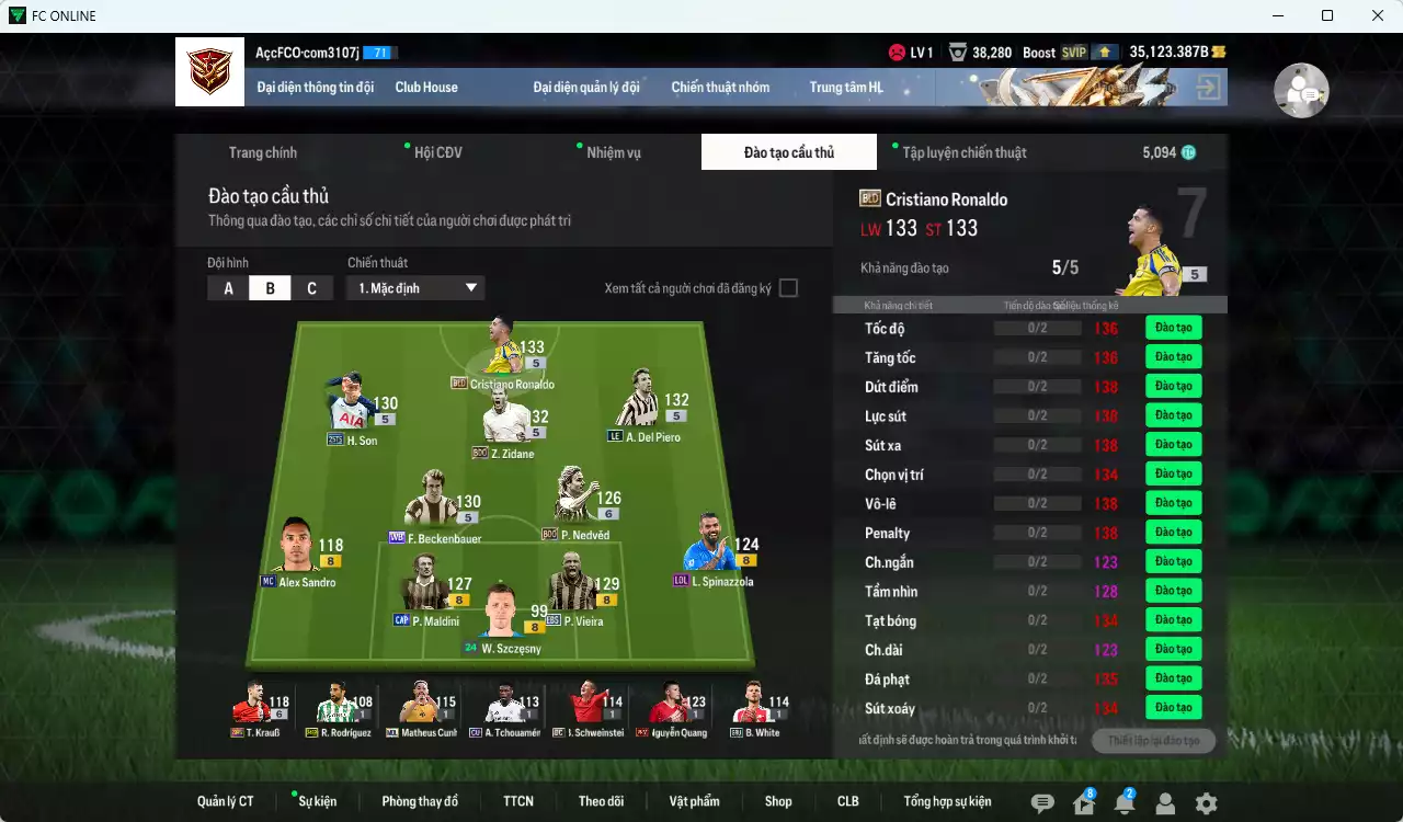 Ảnh [ACC Rẻ🔥] Quốc Dân 495.740b dư 35.100b có CR7 BLD, H. Son 25TS, Beckenbauer WB, Nedved BDO+6, Zidane BDO, Del Piero LE, Maldini CAP, Vieira EBS...