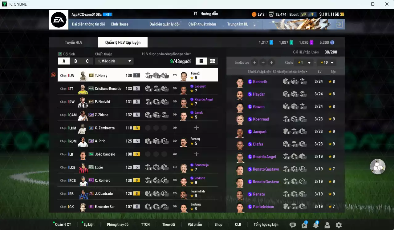 Ảnh [ACC Rẻ🔥] Juventus 162.480b dư 9100b có Henry ITM khóa, CR7 GRU, Nedved CAP, Zidane CU, Pirlo CU, Nedved BDO, CR7 CAP, Romero LOL, Cuadrado CC...