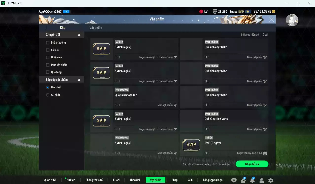 Ảnh [ACC Rẻ🔥] Quốc Dân 495.740b dư 35.100b có CR7 BLD, H. Son 25TS, Beckenbauer WB, Nedved BDO+6, Zidane BDO, Del Piero LE, Maldini CAP, Vieira EBS...