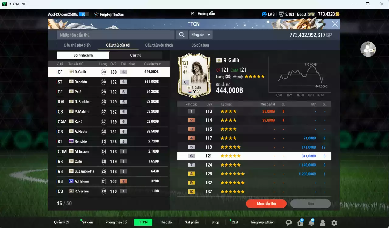 Ảnh Full ICON+6 1.095.320b có Gullit, Ronaldo, Pelé, Beckham, Maldini, Nesta, Kaká... ICON+6