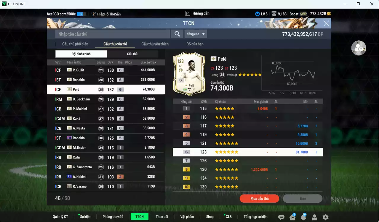 Ảnh Full ICON+6 1.095.320b có Gullit, Ronaldo, Pelé, Beckham, Maldini, Nesta, Kaká... ICON+6