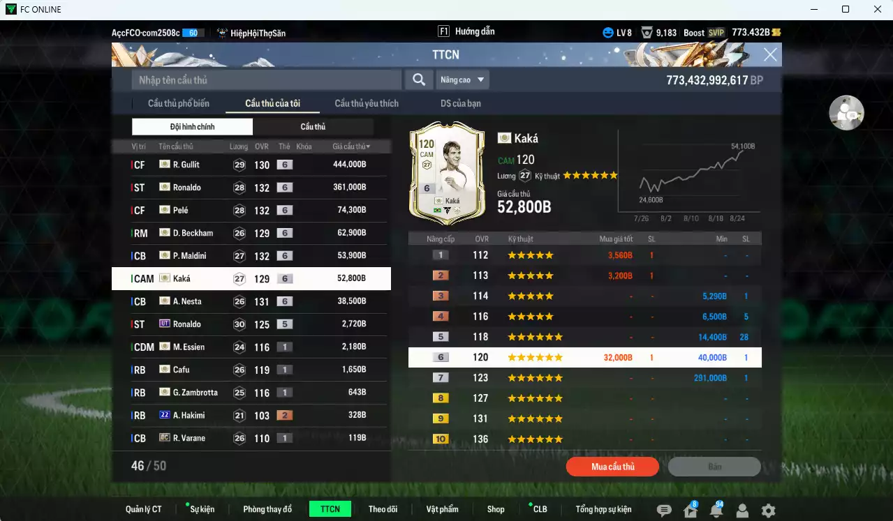 Ảnh Full ICON+6 1.095.320b có Gullit, Ronaldo, Pelé, Beckham, Maldini, Nesta, Kaká... ICON+6