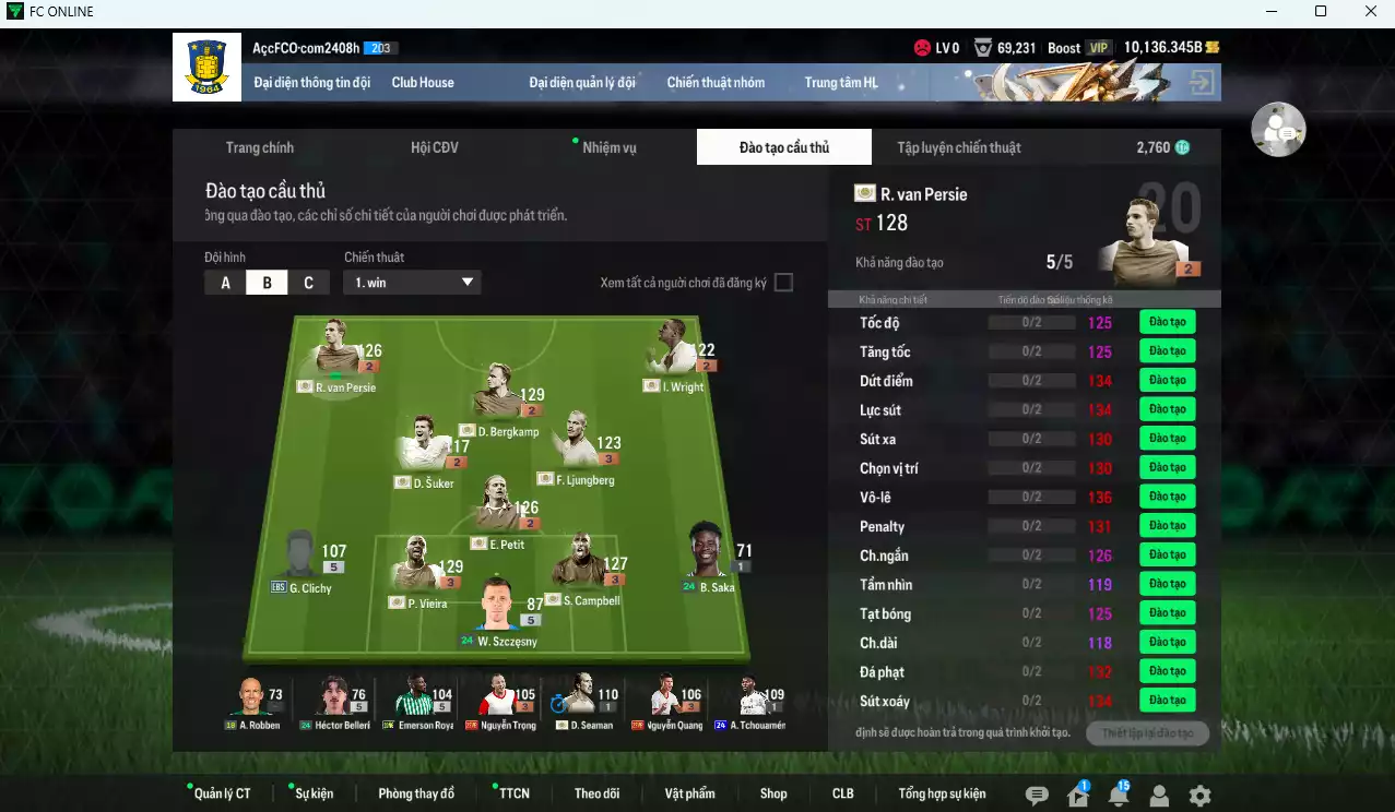 Ảnh [ACC Rẻ🔥] Arsenal full ITM 224.800b dư 10.100b có Vieira ITM+3, Van Persie ITM+2, Bergkamp ITM+2, Petit ITM+2, Campbell ITM+3, Wright ITM+2, Ljungberg ITM+3, Suker ITM+2
