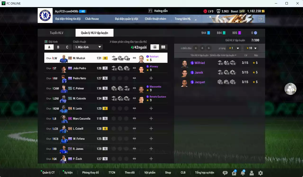 Ảnh [ACC Rẻ🔥] Chelsea 193.440b có Palmer 25TS, Caicedo 25TS, João Pedro WB+7, Mudryk 23NG, Lavia 23NG, Colwill 23NG...