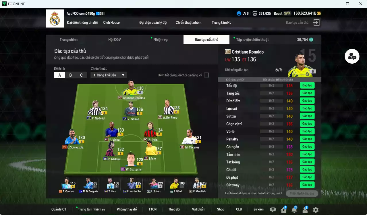 Ảnh [Dư nhiều BP, ACC Rẻ🔥] Juventus 2.156.790b dư 160.000b có CR7 BLD+6, Del Piero DC, Zidane LN, Pirlo DC, Lúcio CC, Nedved LN, Maldini LN, Marchisio DC, Vieira CC... Dư 36.000 TC, HLV Xịn