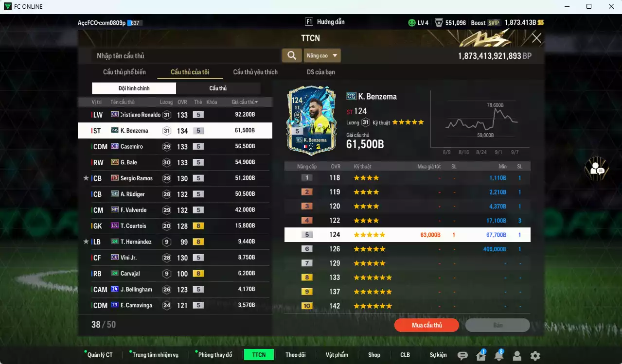 Ảnh Real Madrid 457.560b có Benzema 25TS, CR7 CU, Casemiro CH, Bale DCB, Ramos LD, Rudiger 25TS, Valverde 24TY... Còn nhiều CP GIẢM THUẾ, HLV Xịn