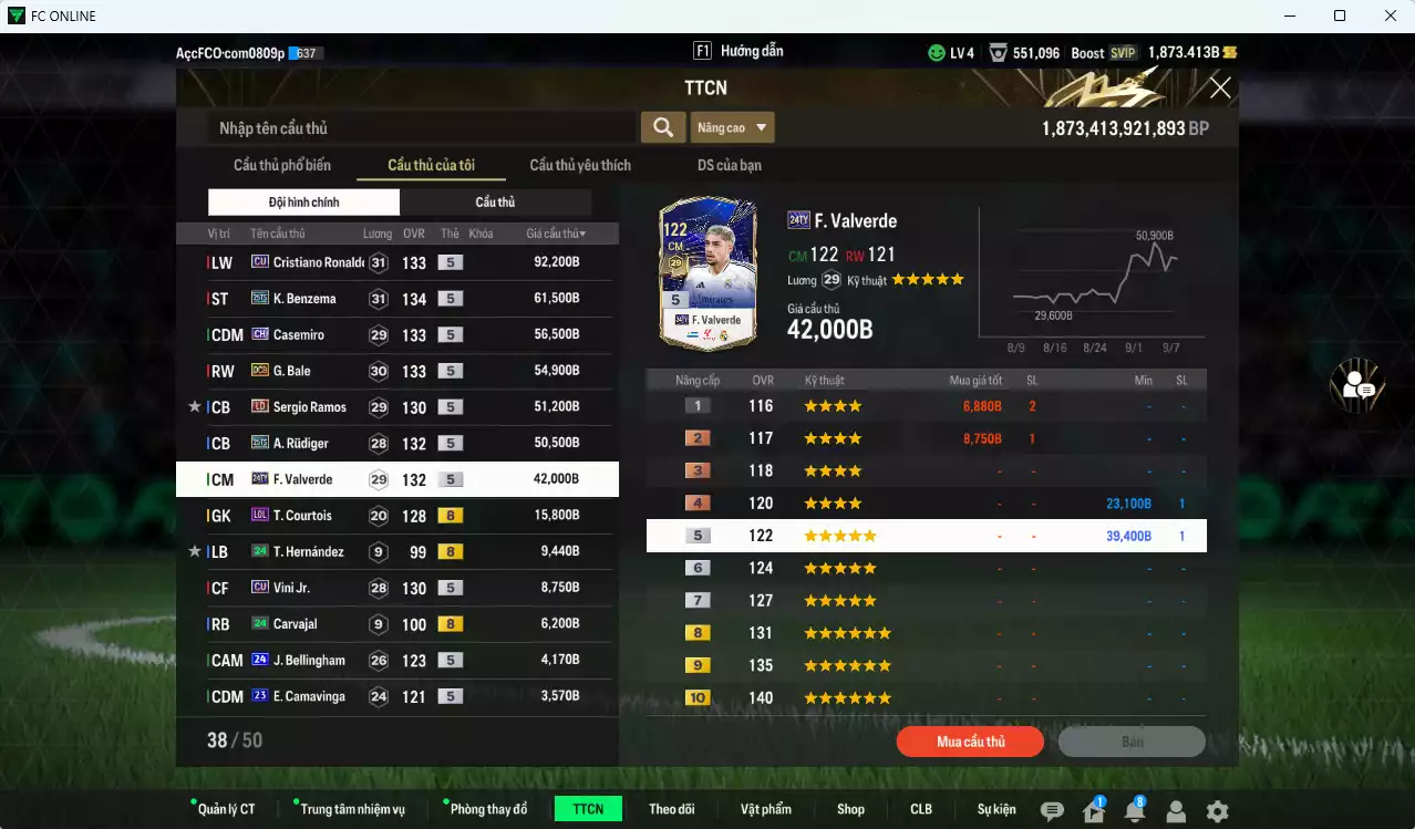 Ảnh Real Madrid 457.560b có Benzema 25TS, CR7 CU, Casemiro CH, Bale DCB, Ramos LD, Rudiger 25TS, Valverde 24TY... Còn nhiều CP GIẢM THUẾ, HLV Xịn