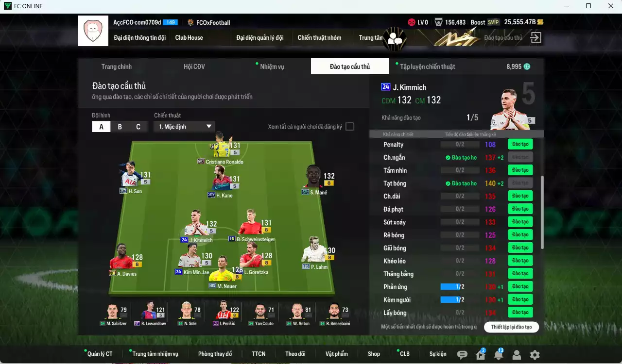 Ảnh [ACC Rẻ🔥] Bayern Munich đầu tàu CR7 385.380b dư 25.000b có CR7 No.7, Kane 25TY, H. Son 25TS, Kimmich 24UCL, Mané SPL... HLV Xịn