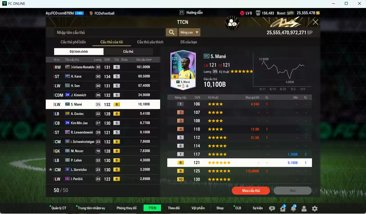 Ảnh [ACC Rẻ🔥] Bayern Munich đầu tàu CR7 385.380b dư 25.000b có CR7 No.7, Kane 25TY, H. Son 25TS, Kimmich 24UCL, Mané SPL... HLV Xịn