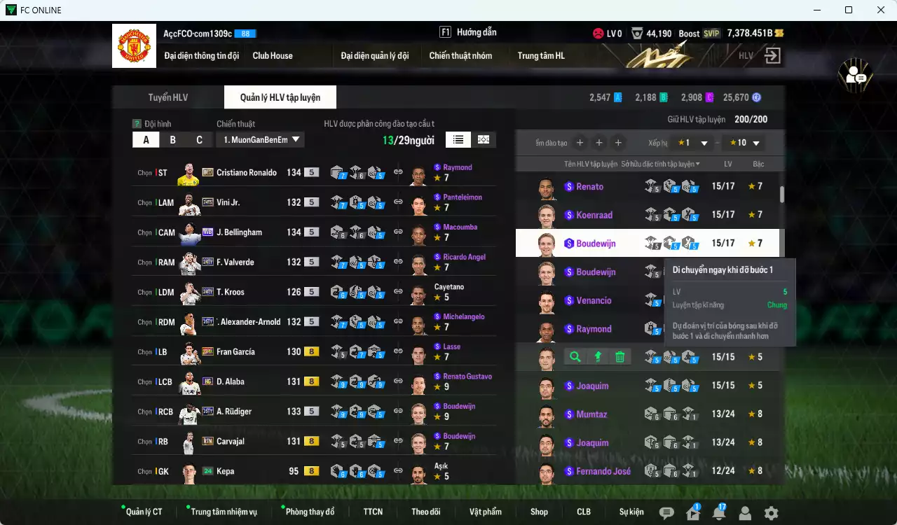 Ảnh [ACC Rẻ🔥] Real Madrid 554.860b có CR7 BLD, Bellingham WB, Vini 24TS, Arnold 25TY, Rudiger 25TY, Valverde 24TY, Kroos 24TY, Alaba HG, Carvajal RTN... Còn nhiều CP GIẢM THUẾ, HLV Xịn