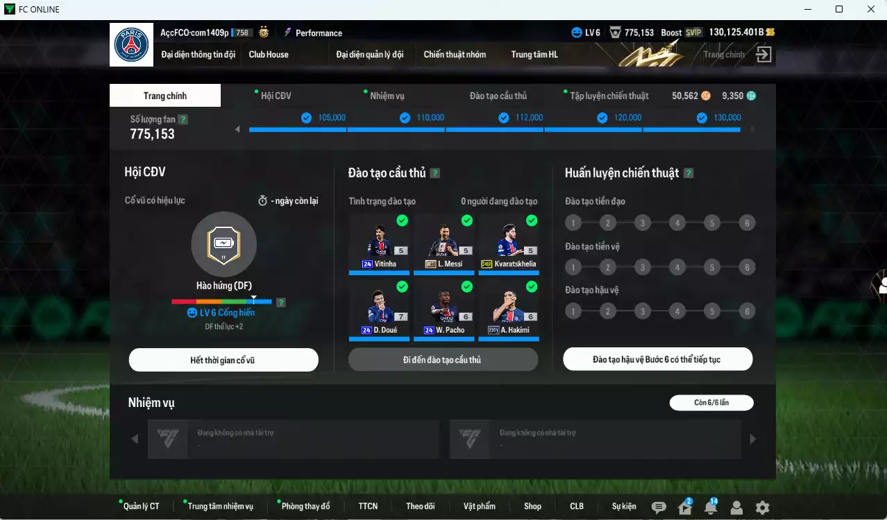 Ảnh [Còn nhiều BP] Paris Saint-Germain 753.420b dư 130.000b có O. Dembélé 24UCL+6, Messi BLD, João Neves 24UCL+6, Pacho 24UCL+6, Fabían Ruiz 24UCL+6, Hakimi 23TY+6, Doué 24UCL+7, Vitinha 24UCL, Nuno Mendes 24UCL, Marquinhos 24UCL+6, Kvarats 24EP. Còn nhiều CP GIẢM THUẾ, Đã đào tạo full nhiều CT, HLV Xịn