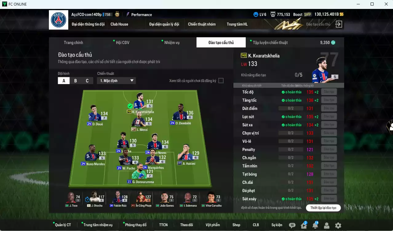 Ảnh [Còn nhiều BP] Paris Saint-Germain 753.420b dư 130.000b có O. Dembélé 24UCL+6, Messi BLD, João Neves 24UCL+6, Pacho 24UCL+6, Fabían Ruiz 24UCL+6, Hakimi 23TY+6, Doué 24UCL+7, Vitinha 24UCL, Nuno Mendes 24UCL, Marquinhos 24UCL+6, Kvarats 24EP. Còn nhiều CP GIẢM THUẾ, Đã đào tạo full nhiều CT, HLV Xịn