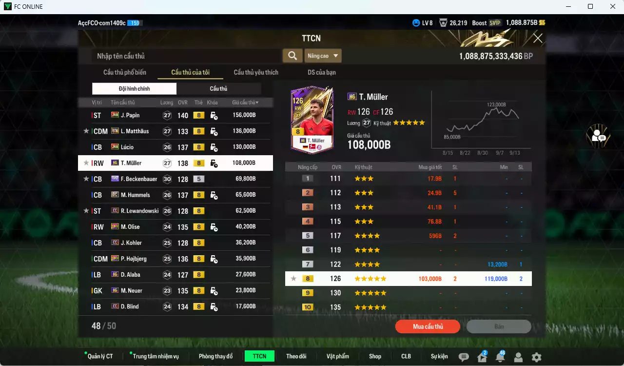 Ảnh Bayern Munich 943.630b có Matthaus RTN, Papin JNM, Lúcio JNM, Muller HG, Beckenbauer WB, Hummels DC, Lewandowski CC, Olise 23HW, Kohler CC, Hojbjerg 23HW, Alaba HG, Neuer HG... VIP BK Tháng 9,10, Dư 26.000 TC