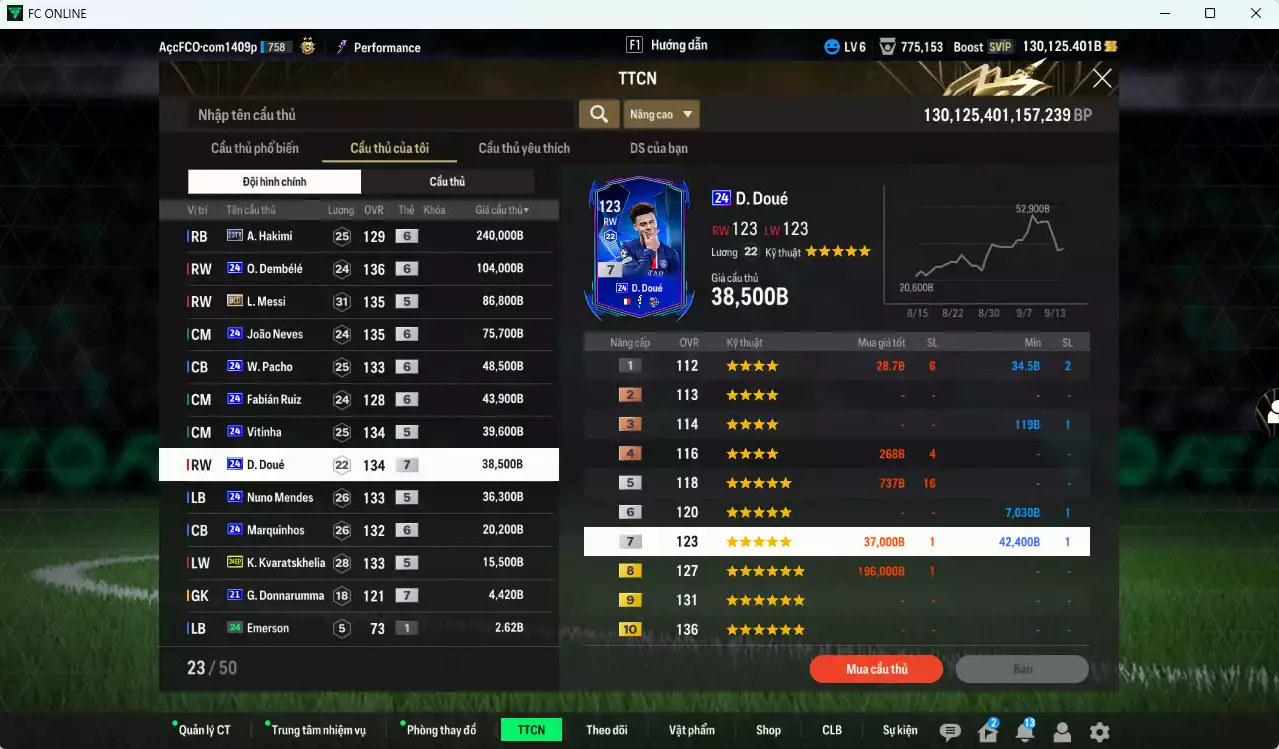 Ảnh [Còn nhiều BP] Paris Saint-Germain 753.420b dư 130.000b có O. Dembélé 24UCL+6, Messi BLD, João Neves 24UCL+6, Pacho 24UCL+6, Fabían Ruiz 24UCL+6, Hakimi 23TY+6, Doué 24UCL+7, Vitinha 24UCL, Nuno Mendes 24UCL, Marquinhos 24UCL+6, Kvarats 24EP. Còn nhiều CP GIẢM THUẾ, Đã đào tạo full nhiều CT, HLV Xịn