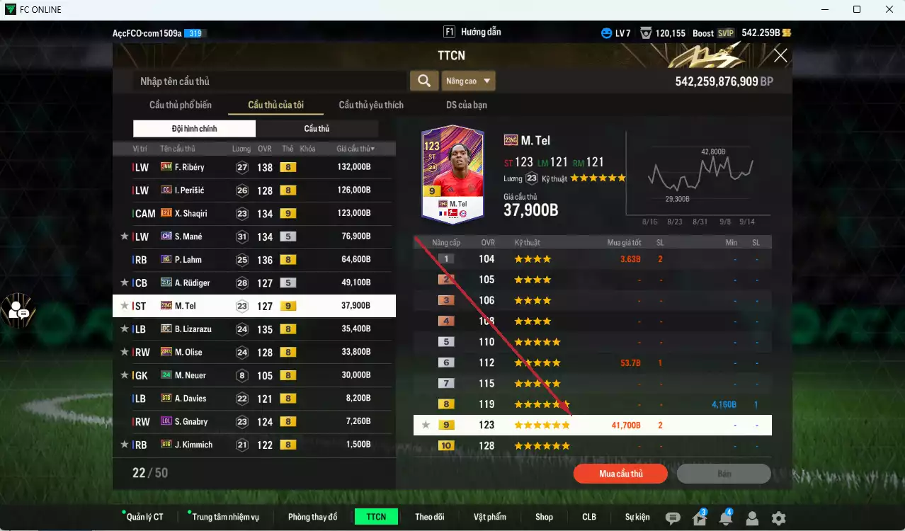 Ảnh Bayern Munich 1.574.690b có Beckenbauer CH, Papin JNM, Matthaus RTN, Shaqiri E21+9 (bù), M. Tel 23NG+9 (bù), Alaba DC, Kim Min Jae 25TS, Ribéry JNM, Perisic CC, Mané CH, Lahm HG, Rudiger 25TS, Lizarazu DC, Olise 23HW... Rank TĐ đầu mùa, Đã đào tạo full nhiều cầu thủ