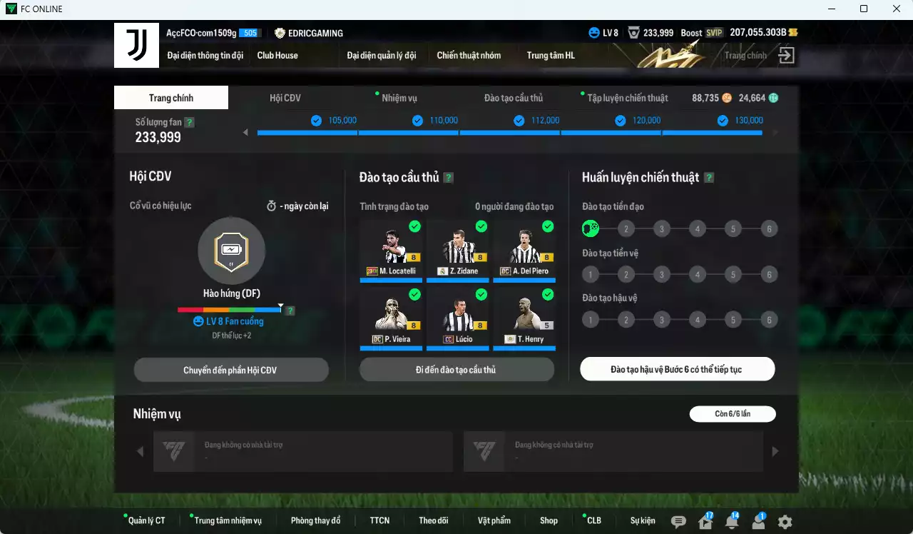 Ảnh [Dư nhiều BP] Juventus 3.552.410b dư 207.000b có Henry ITM+5, Zidane RMA, Del Piero DC, Vieira DC, Nedved LN, Lúcio CC, Zambrotta BTB+9, Cancelo LOL+9, Marchiso DC, Locatelli 23HW... Đã đào tạo full nhiều cầu thủ, HLV Xịn